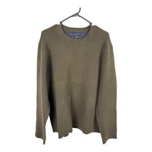 Club Monaco Sweater Mens brown Wool Nylon Crewneck Pullover Cozy Casual XL